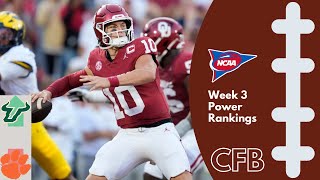 College Football Week 3 Power Rankings // 2025