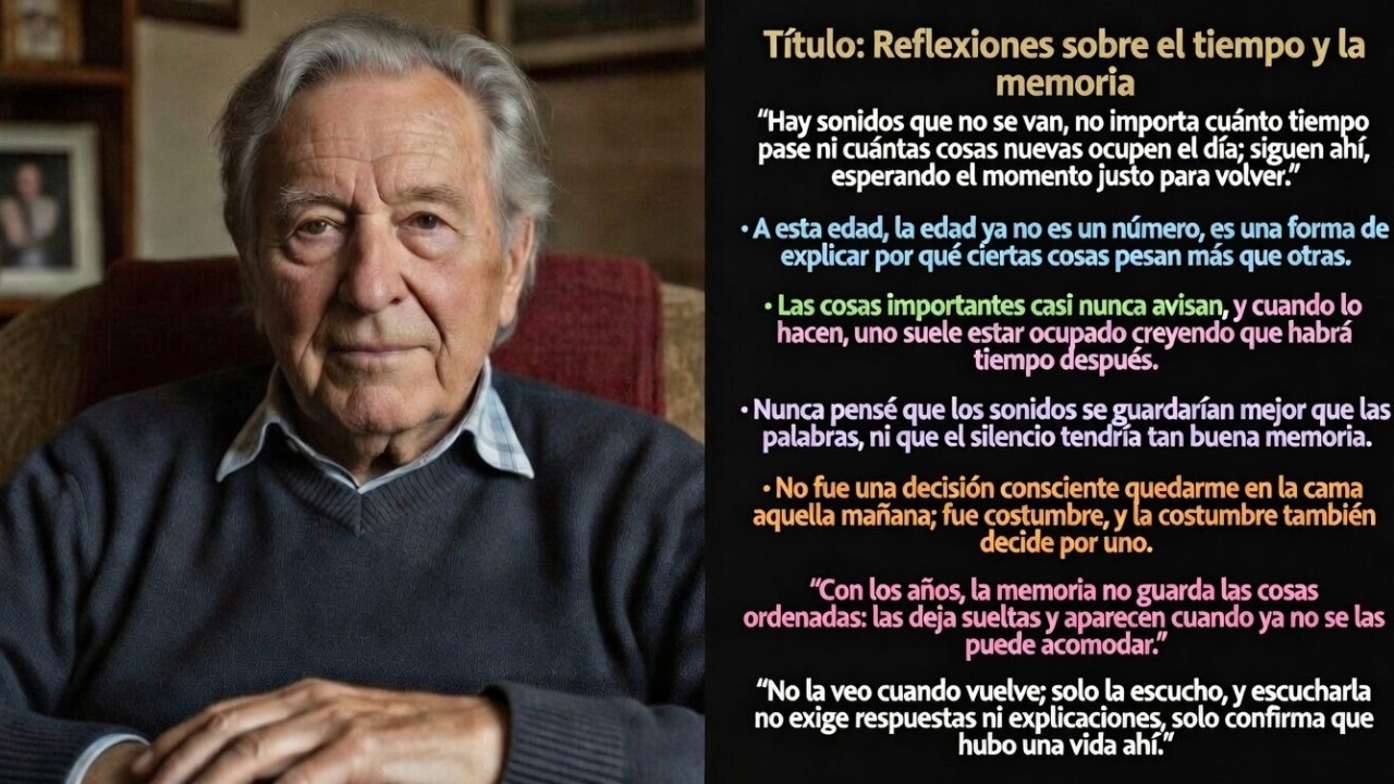 Tengo 97 años y todavía la escucho en la cocina