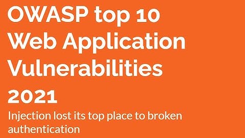 OWASP 2021 Top 10 Web Application Vulnerabilities