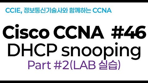 시스코(Cisco) CCNA #46(DHCP Snooping) part#1(실습 LAB)