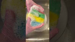 Part 2: 1ltr Fabuloso sponge SQUEEZE 🫧 #oddlysatisfying #asmr #spongesqueeze