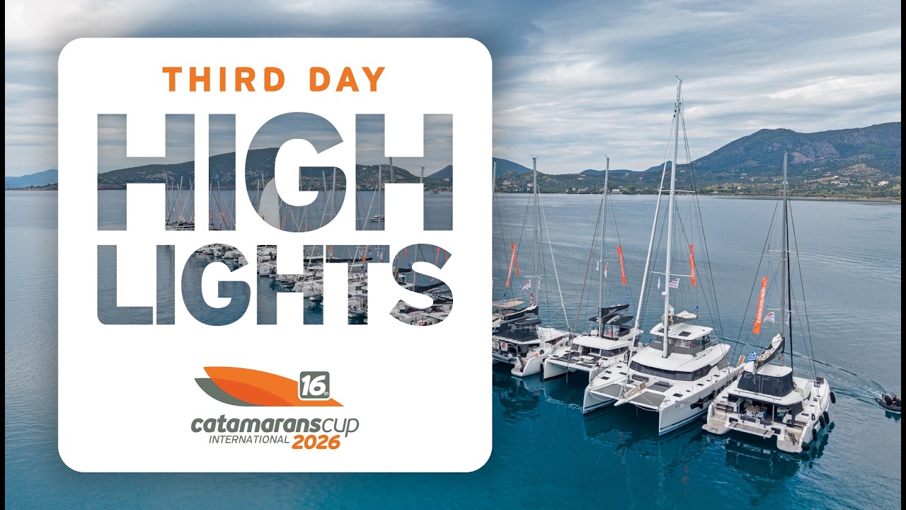 ⁣16th Catamarans Cup 2026 - Day 3 | 2nd LEG: Poros - Achladitsa Bay, Overnight at anchor