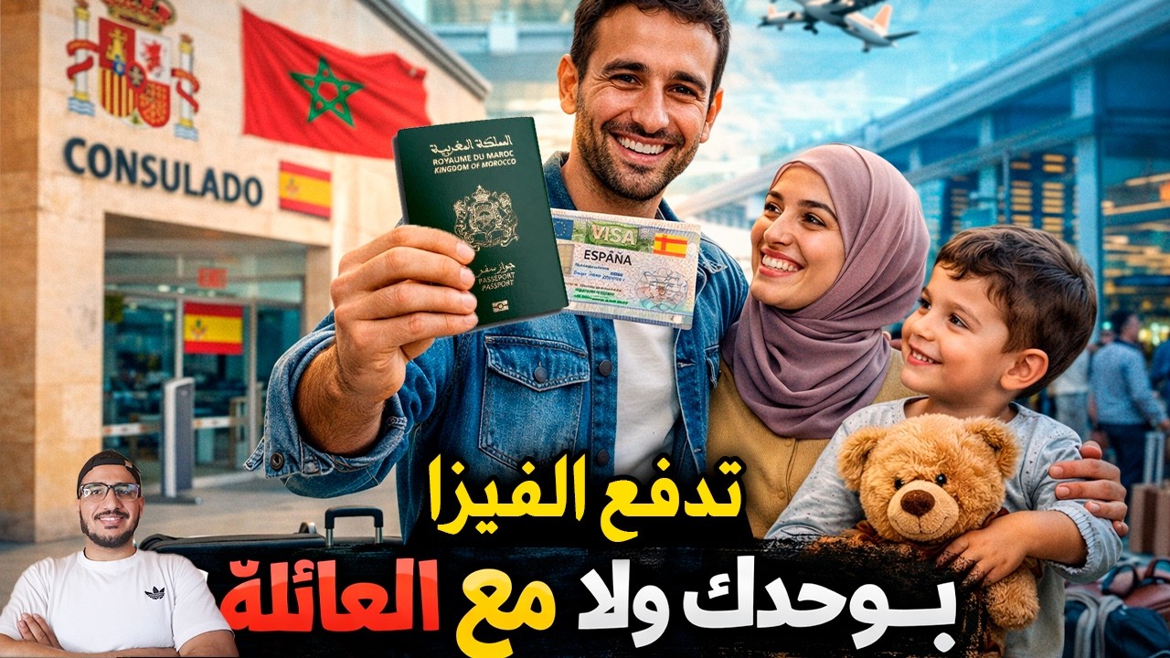 واش تدفع الفيزا بوحدك ولا مع مرتك وولدك؟ الحقيقة لي كيخبيوها عليك فـإسبانيا 😳