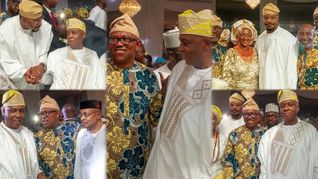 Peter Obi, Gbadebo & Others At Bukola Saraki Father Inlaw Muslim Prayer With Dangote 