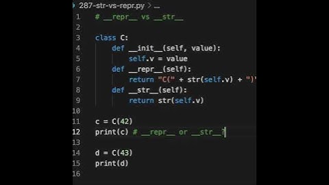 When you have both __repr__ and __str__ defined for your class #shorts #shortvideo #viral