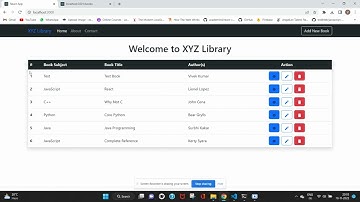 Library Books Management CRUD App