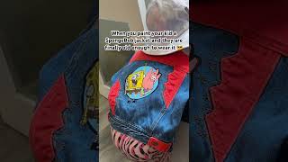 ❤️🖼️👖 SpongeBob Painted Denim for my little one! #paintingdenim #painteddenim