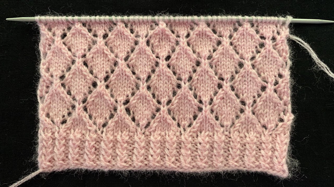 Diamond Stitch Knitting Pattern - YouTube