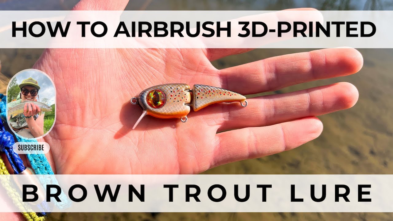 How to airbrush a 3D-printed BROWN TROUT LURE - my favourite lure build so  far
