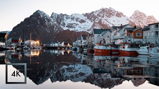 Harbor Sounds For Sleep, Henningsvær Village Sunrise, Lofoten Norway, 3 Hours