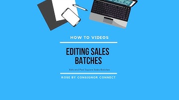 Editing and Posting Sales Batches