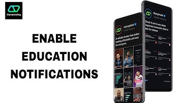 How To Enable Education Notifications On Olymptrade App