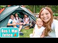 1. Mal Zelten! Übernachten 4 Kinder alleine im Zelt? 😍 Die besten Sommerferien! Camping Mamiseelen