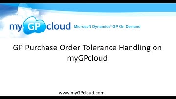 GP Purchase Order Tolerance Handling