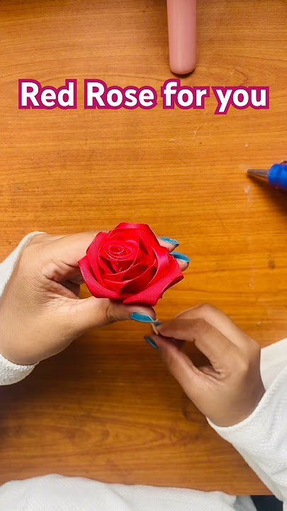 Red Rose making for you 😍🌹Simple idea 💡