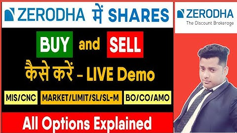 How to Buy & Sell shares in Zerodha Kite | Zerodha Trading Tutorial for Beginners | BO, CO, GTT |