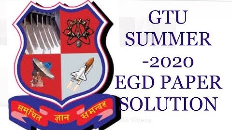 GTU Paper Solution | BE Summer -2020  | GTU | part-1 |Engineering Graphics and Design-3110013
