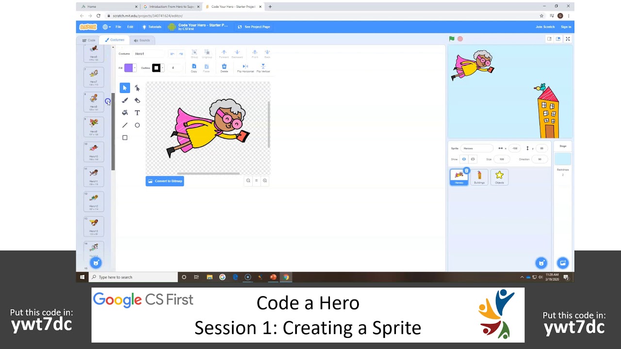 The Coding Corner with Ms. Beth: Session 1: Create a Hero - YouTube