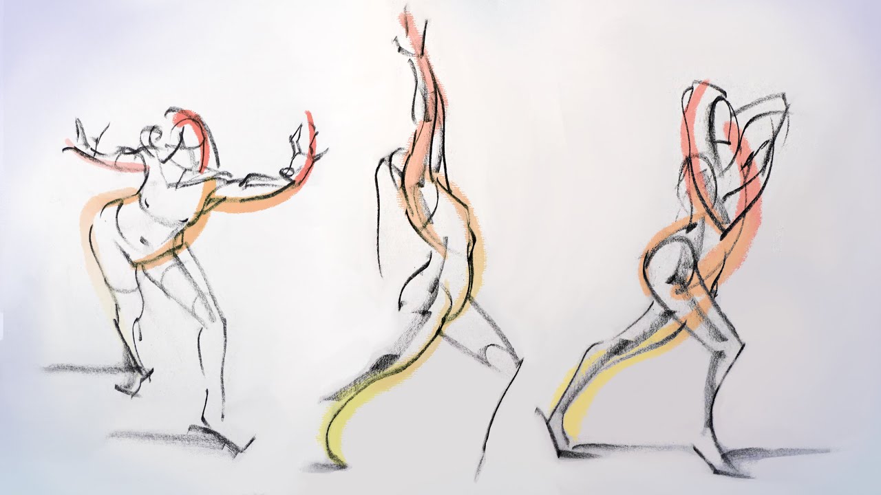 Figure Drawing Gesture Practice 2  YouTube