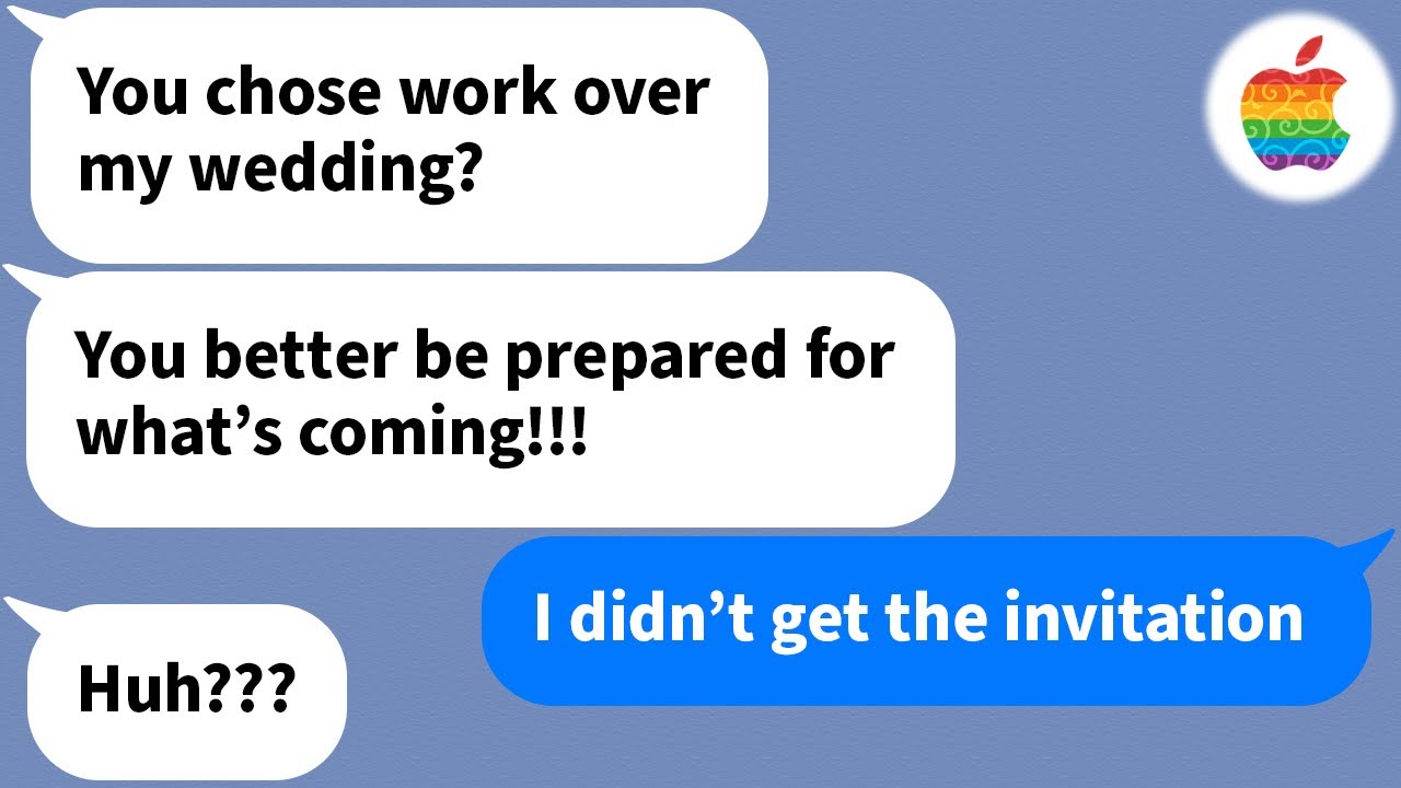 【Apple】 My brother's fiancé was upset that I was away on a business trip during her wedding but...