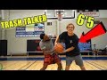 1vs1 AGAINST 6'5 DUNKING TRASH TALKING HIGH SCHOOL  BASKETBALL PLAYER!