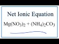 Net Ionic Equations and Spectator Ions