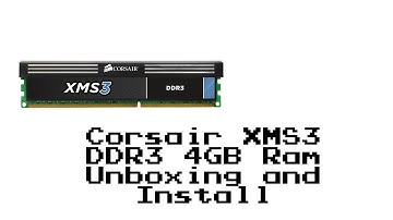 Corsair XMS3 DDR3 4GB Ram Unboxing and Install