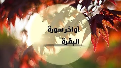 #أواخر سورة البقرة برواية ورش عن نافع