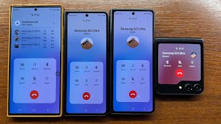Samsung Galaxy S23 Ultra vs Z Fold 5 vs Z Fold 4 vs Z Flip 5 Folded Conference Incoming Call
