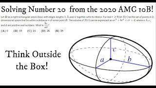 Solving AMC 10B 2020 #20. Think Outside the Box!