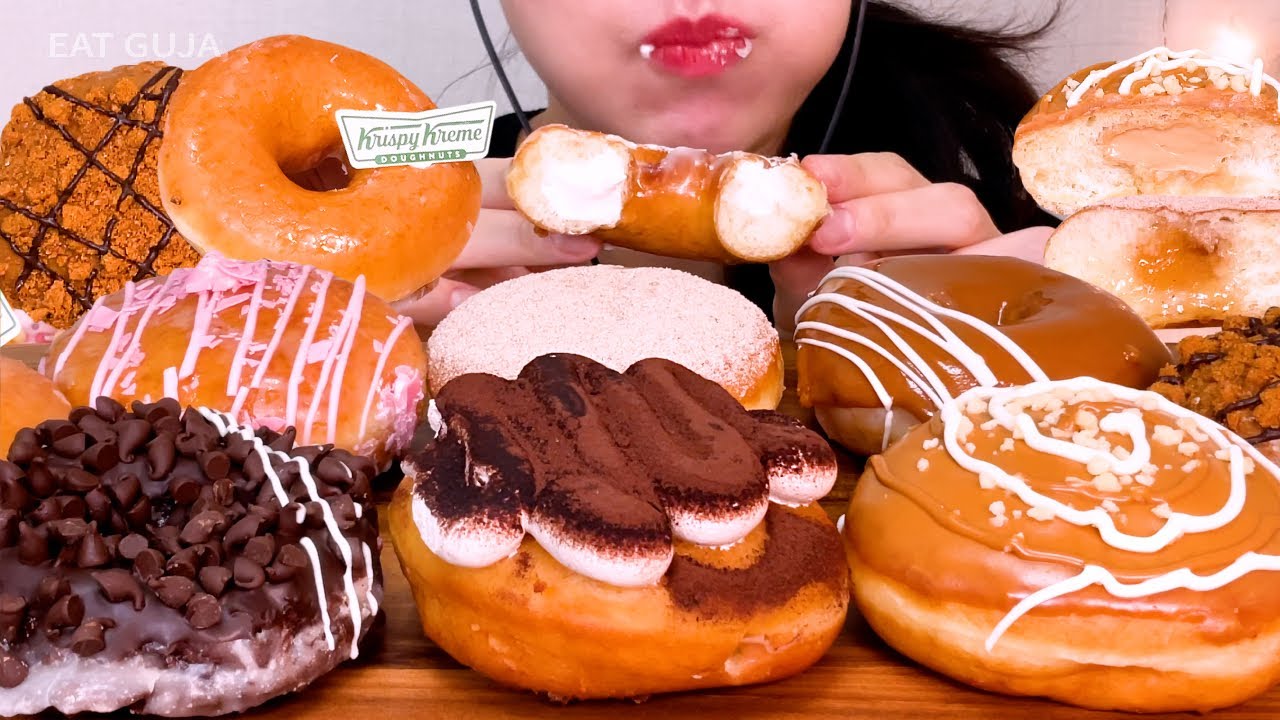 ASMR🥯크리스피크림 도넛 베스트 초이스 Krispy kreme Donut Dessert Mukbang