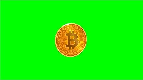 Bitcoin Flipping Effects Green screen animation HD footage No Copyright