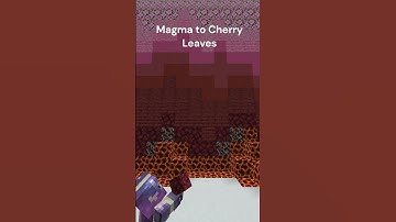 Minecraft Magma to Cherry Leaves Wall Gradient #minecraft #shortvideo #video #foryou #shorts #short