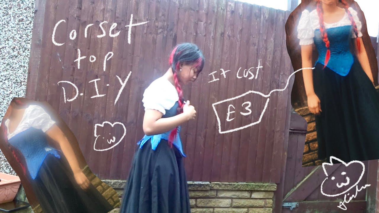 I made a Vivienne Westwood inspired corset top out of discarded clothing.