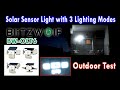 BlitzWolf BW-OLT6 Solar Sensor Light w/ 4 Adjustable Outputs, 3 Lighting Modes | Outdoor Test