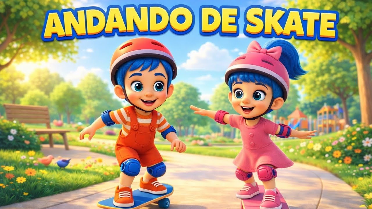 Andando de Skate | Música Divertida e Educativa para Crianças | Música Infantil para Crianças🛹