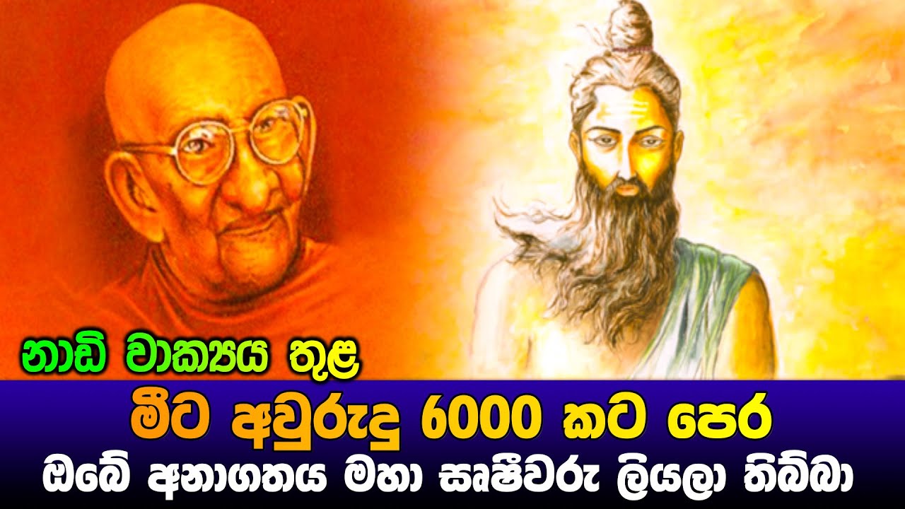 මීට අවුරුදු 6000 කට පෙර ඔබේ අනාගතය සෘෂීවරු ලියලා තිබ්බා