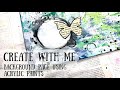 Create a background page using acrylic paints