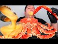 Extremely Cheesy Whole King Crab With Cheese Sauce • MUKBANG