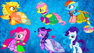 My Little Pony Mane 6 Transform Into Princess Elsa And Anna - Mlp ...