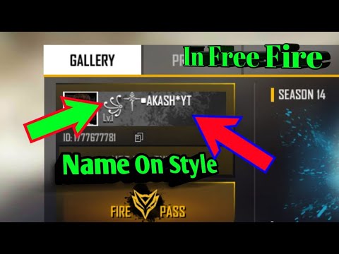 How To Write name on style on Free Fire | Free Fire Part 6 ...