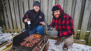 Construction Style BBQ in the SNOW! ❄️ | A Delicious Argentine Asado Barbecue in Canada in Winter ☃️