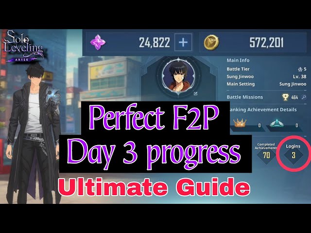 Condense PERFECT F2P day 3 progress- Solo Leveling Arise Global class=