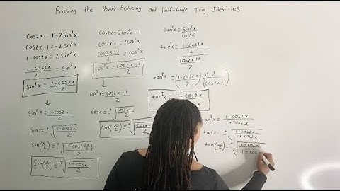 Proof! Power-Reducing and Half-Angle Trig Identities (MathAngel369)