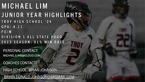 Michael Lim 2023 Junior Highlights