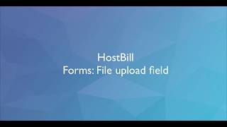 HostBill Forms - File upload