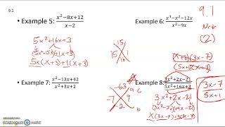 Algebra II -- 9.1 (part 2) Excluded Values
