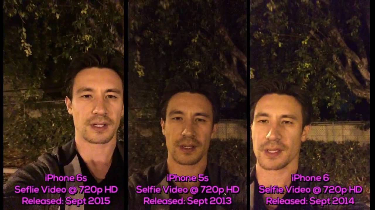 Iphone 6s Vs 5s Vs 6 Selfie Video Camera Review Comparison At Night Time Youtube