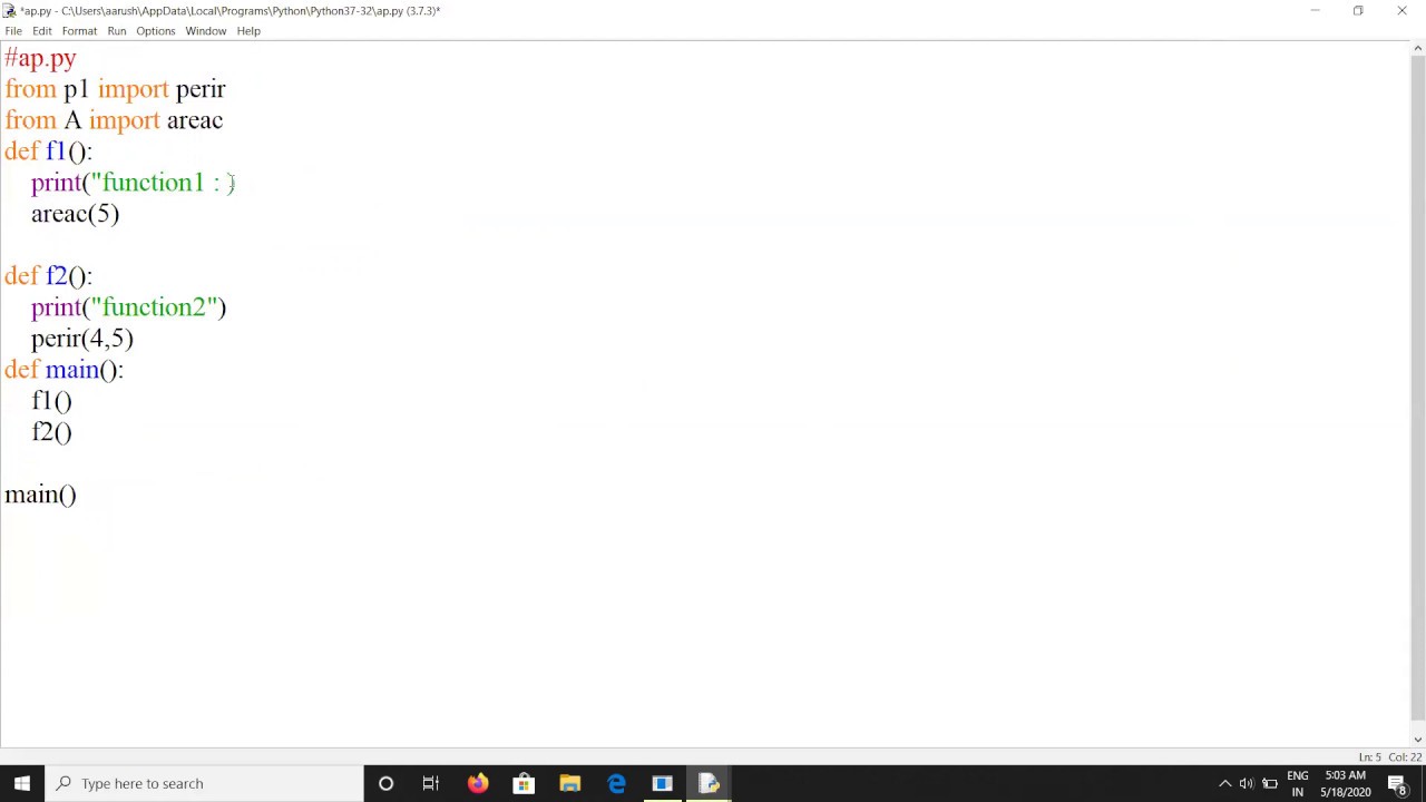 @ 39. PYTHON PROGRAMMING - IMPLEMENTATION OF MODULES |Hindi - YouTube
