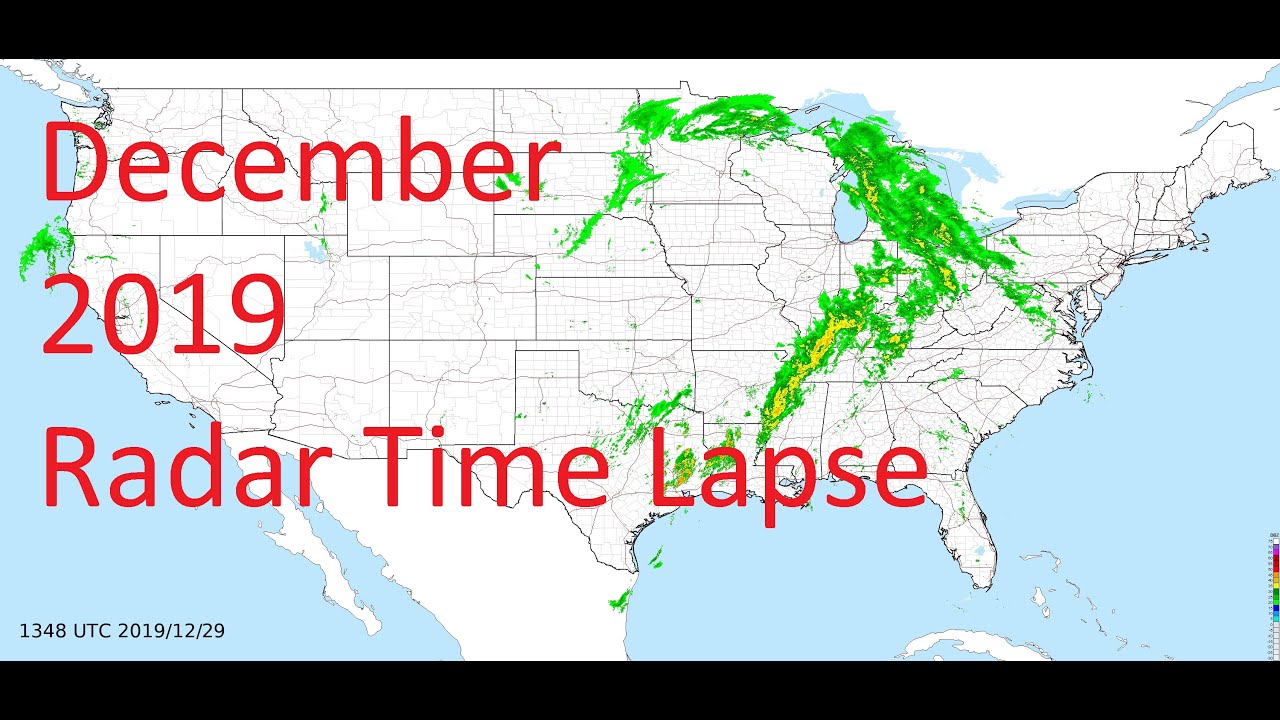 December 2019 US Weather Radar Time Lapse Animation YouTube